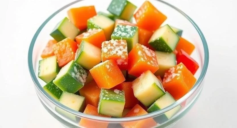 Заморозка кабачков кубиками на зиму