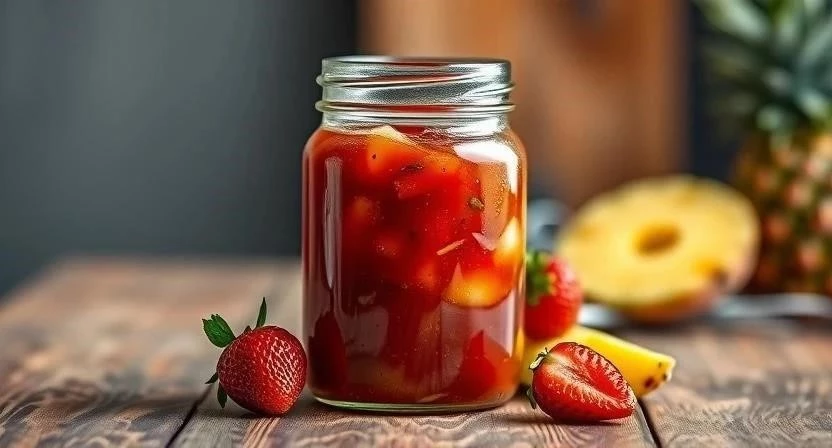 Варенье из клубники с ананасом