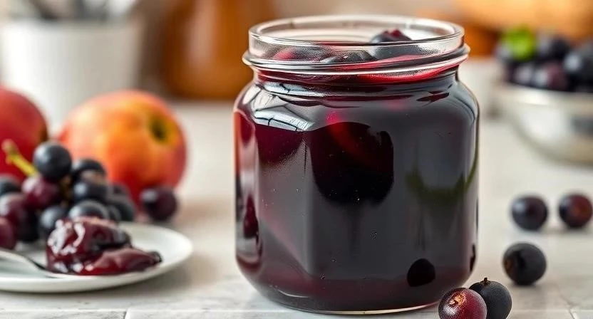 Рецепт джема из черной смородины с яблоком