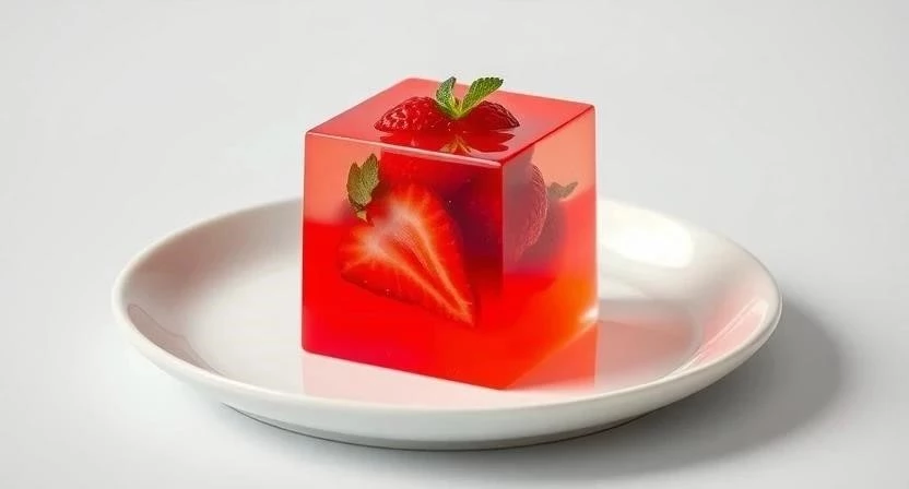 Клубничное желе с мятой