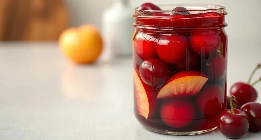 Рецепт компота из вишни и яблок