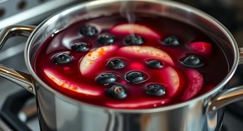 Компот из яблок и черноплодки на зиму