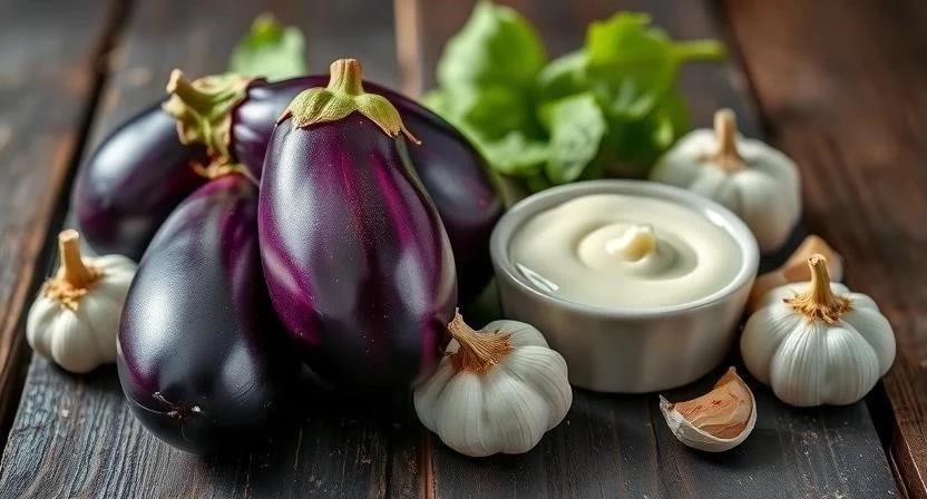 Баклажаны с чесноком и майонезом