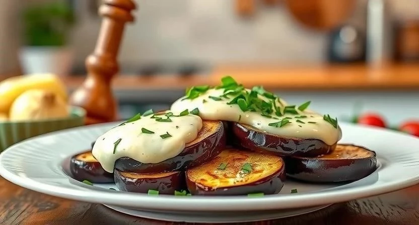 Баклажаны с чесноком и майонезом