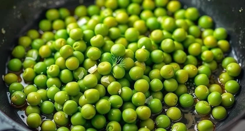 Методика приготовления идеального зеленого горошка с чесноком и укропом