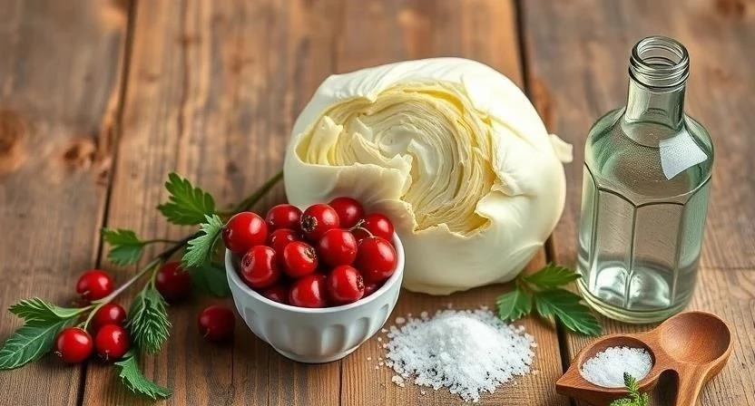 Маринованная капуста с брусникой на зиму