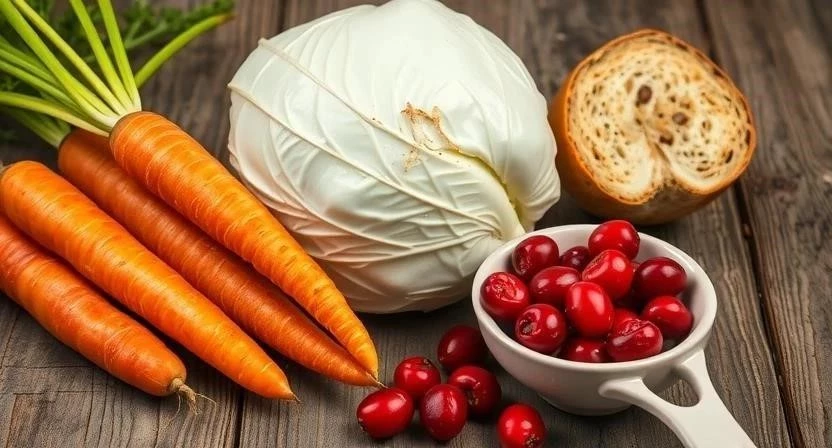 Капуста с морковью и клюквой на зиму