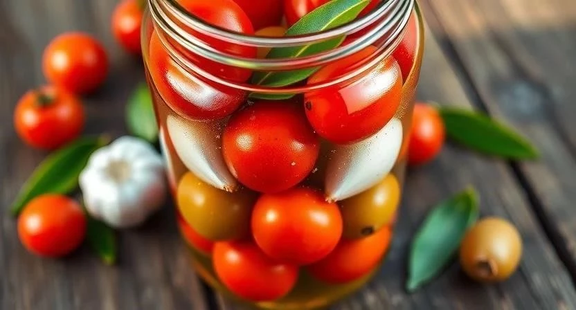 Маринованные помидоры с оливками