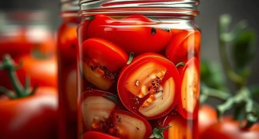 Консервация помидоров с чесноком без уксуса
