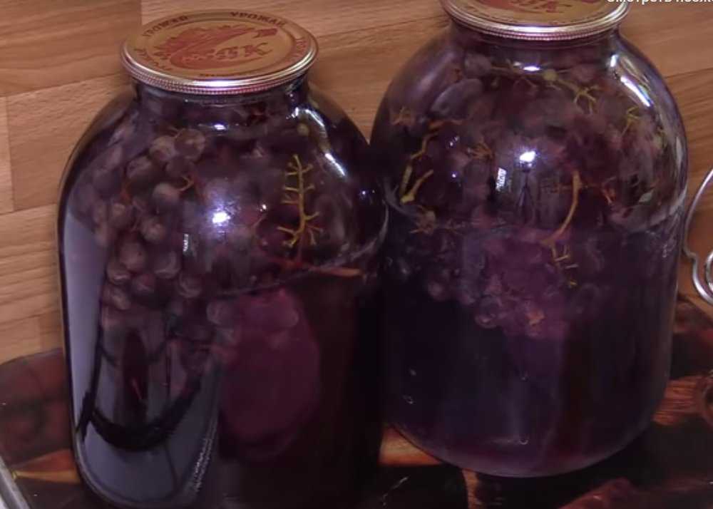 Компот из винограда изабелла на зиму: рецепты, как сделать на 3 литровую банку