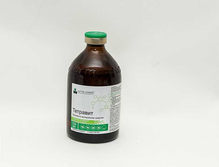 Тетравит - витаминный комплекс универсального действия для животных В составе этого препарата целиком натуральные компоненты